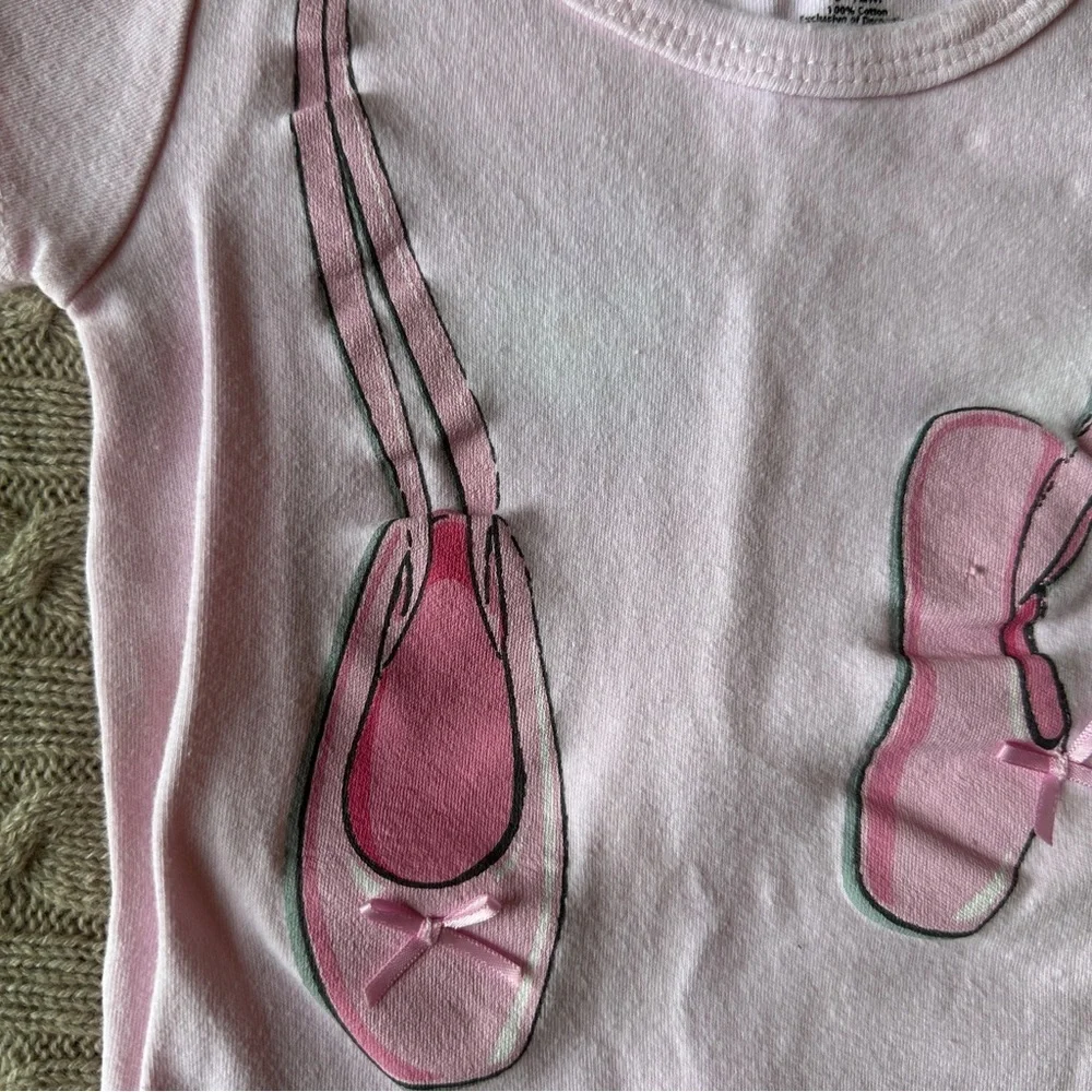 EUC Little Treasures 5pc Baby Girl Outfit Set, Pink Ballet, 9-12 Months